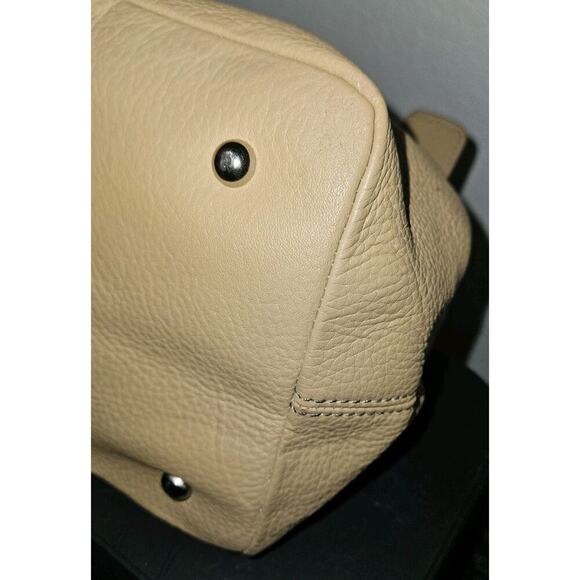 Tignanello Buckle Shoulder Bag Camel Pebble Leather Small 10x7.5x7 - Picture 11 of 14